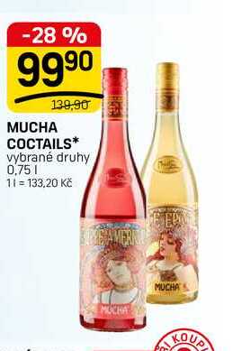 MUCHA COCTAILS* vybrané druhy 0,75l