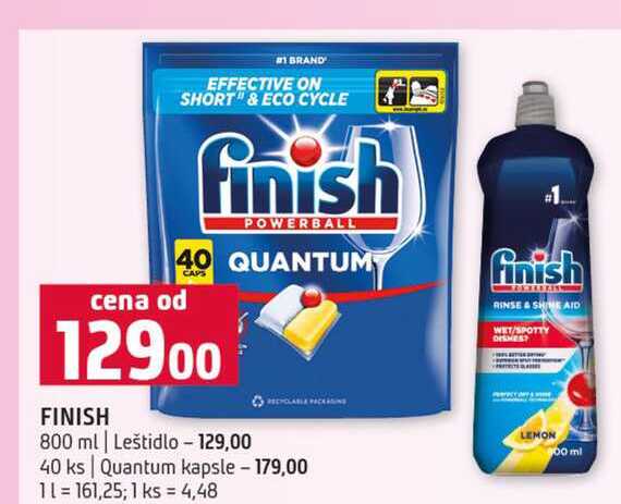 FINISH 800 ml Leštidlo 40 ks Quantum kapsle