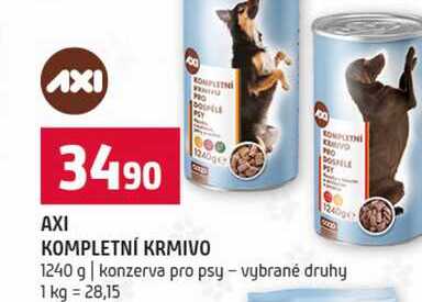 AXI KOMPLETNÍ KRMIVO 1240 g konzerva pro psy vybrané druhy