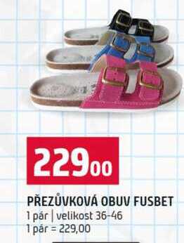PŘEZŮVKOVÁ OBUV FUSBET 1 pár velikost 36-46