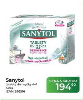 Sanytol tablety do myčky 4vl 40ks