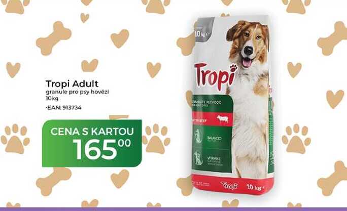 Tropi Adult granule pro psy hovězí 10kg