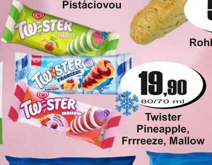 Twister Pineapple, Rohl Frrreeze, Mallow 80/70 ml