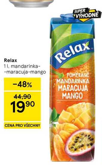 Relax mandarinka-maracuja-mango, 1 l
