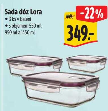 Sada dóz Lora, 3 ks
