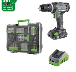 LUX-TOOLS 1 POWERSYSTEM AKU VRTACÍ ŠROUBOVÁK A-BS-20 SET + 78DÍLNÁ SADA PŘÍSL.