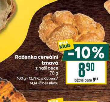 Raženka cereální tmavá z naší pece 70 g
