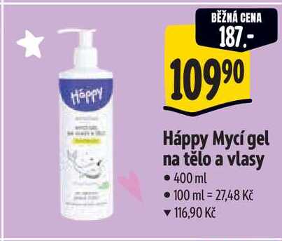 Háppy Mycí gel na tělo a vlas, 400 ml