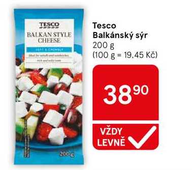 Tesco Balkánský sýr, 200 g