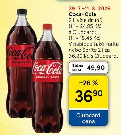 Coca-Cola, 2 l, více druhů