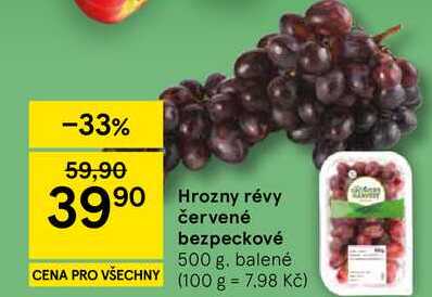 Hrozny révy červené bezpeckové, 500 g