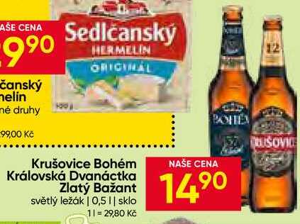 Krušovice královská 12° 0,5l  v akci