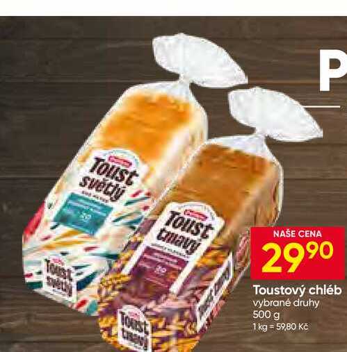 Toustový chléb vybrané druhy 500 g