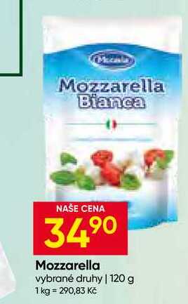 Mozzarella vybrané druhy 120 g 