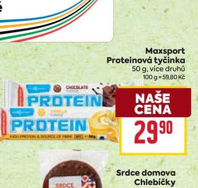 Maxsport Proteinová tyčinka 50 g