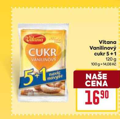 Vitana Vanilinový cukr 5+1 120 g