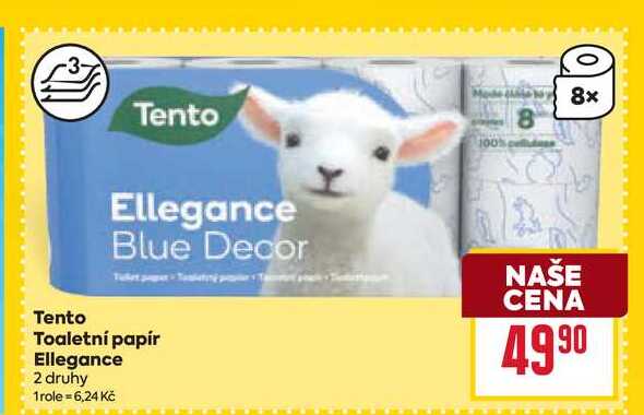 Tento Toaletní papír Ellegance 2 druhy