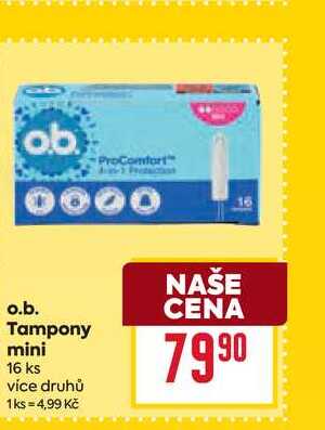 o.b. Tampony mini 16 ks