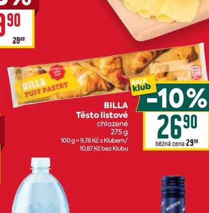 BILLA Těsto listové chlazené 275 g
