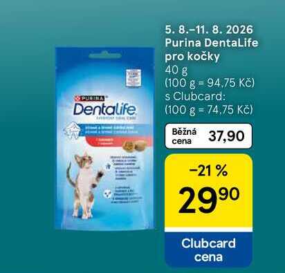Purina DentaLife pro kočky, 40 g  