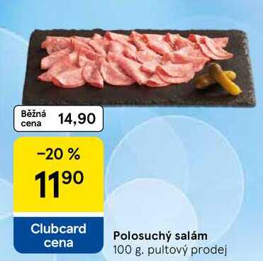 Polosuchý salám, 100 g