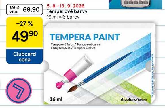Temperové barvy, 16 ml × 6 barev
