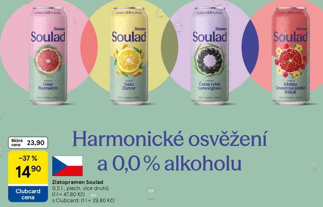 Zlatopramen Soulad, 0.5 l, plech, více druhů