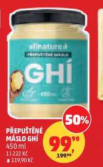 PŘEPUŠTĚNÉ MÁSLO GHÍ, 450 ml  