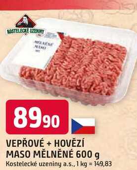 HOVĚZÍ MASO MĚLNĚNÉ 600 g
