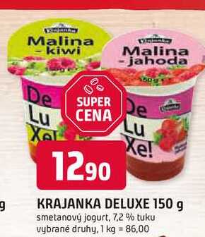 KRAJANKA DELUXE 150 g smetanový jogurt, 7,2 % tuku