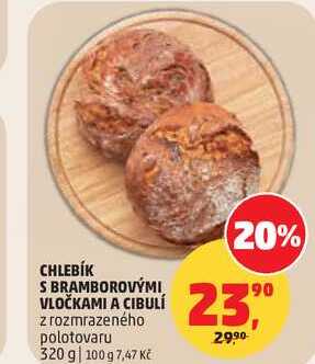 CHLEBÍK S BRAMBOROVÝMI VLOČKAMI A CIBULÍ, 320 g 