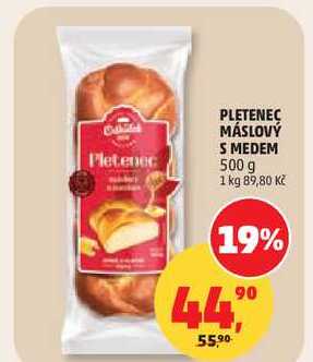 PLETENEC MÁSLOVÝ S MEDEM, 500 g