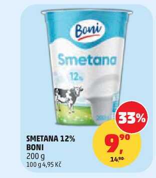 SMETANA 12% BONI, 200 g
