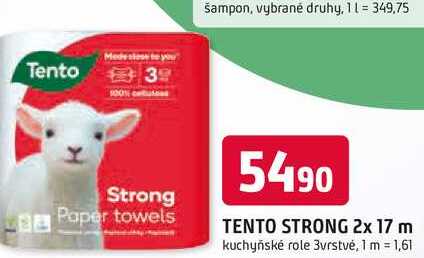 TENTO STRONG 2x 17 m kuchyňské role 3vrstvé