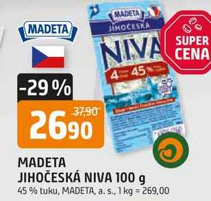MADETA JIHOČESKÁ NIVA 100 g 45% tuku