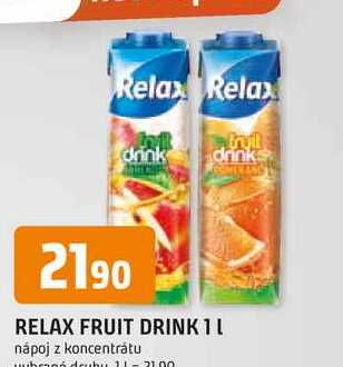 RELAX FRUIT DRINK 1l nápoj z koncentrátu 