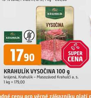 KRAHULÍK VYSOČINA 100 g 