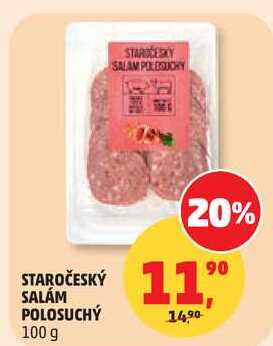 STAROČESKÝ SALÁM POLOSUCHÝ, 100 g
