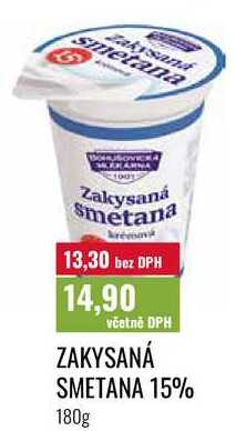 ZAKYSANÁ SMETANA 15%, 180g 