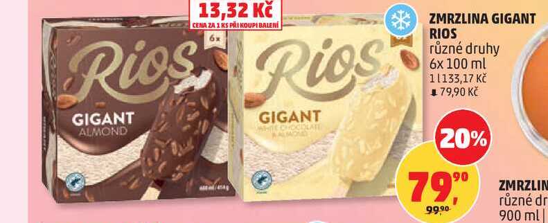 ZMRZLINA GIGANT RIOS různé druhy, 6x 100 ml  