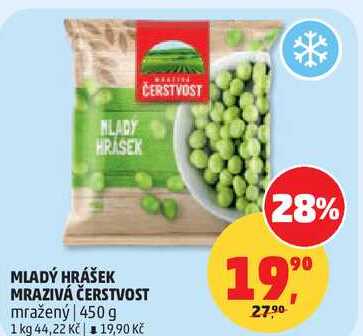 MLADÝ HRÁŠEK MRAZIVÁ ČERSTVOST mražený, 450 g