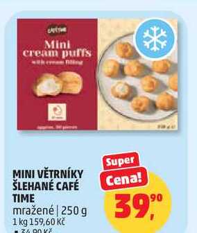 MINI VĚTRNÍKY ŠLEHANÉ CAFÉ TIME mražené, 250 g