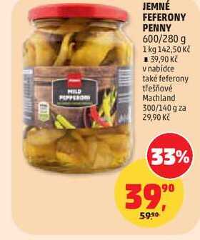 JEMNÉ FEFERONY PENNY, 600/280 g 