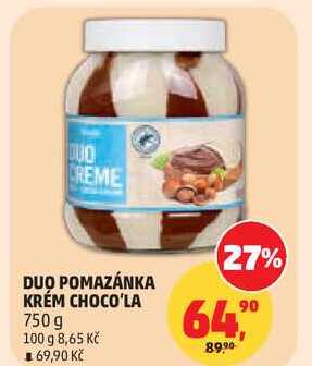 DUO POMAZÁNKA KRÉM CHOCO'LA, 750 g 