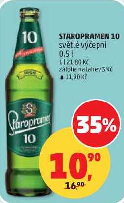 STAROPRAMEN 10 světlé výčepní, 0,5 l