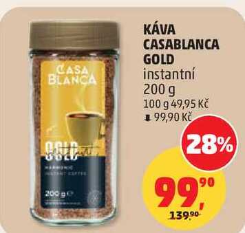 KÁVA CASABLANCA GOLD instantní, 200 g 