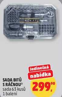 SADA BITU S RÁČNOU, sada 63 kusů, 1 balení