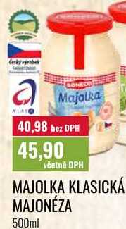 MAJOLKA KLASICKÁ MAJONÉZA 500ml  