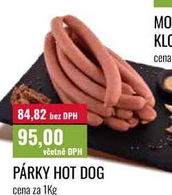 PÁRKY HOT DOG, cena za 1Kg  
