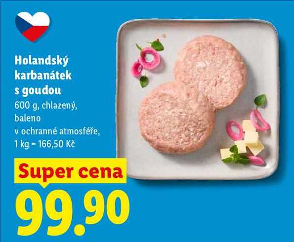 Holandský karbanátek s goudou, 600 g